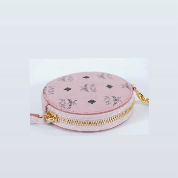 NWT MCM Pink Visetos Coin Pouch w/box & dust bag - Picture 7 of 9